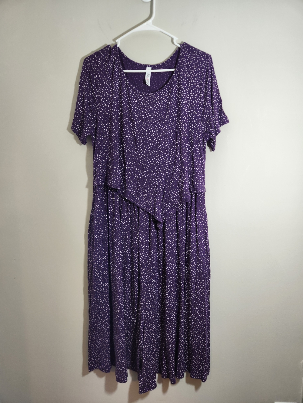 Latched Mama Purple Momper Romper Dress Knot Nursing Short Sleeve Breastfeeding - Picture 2 of 9